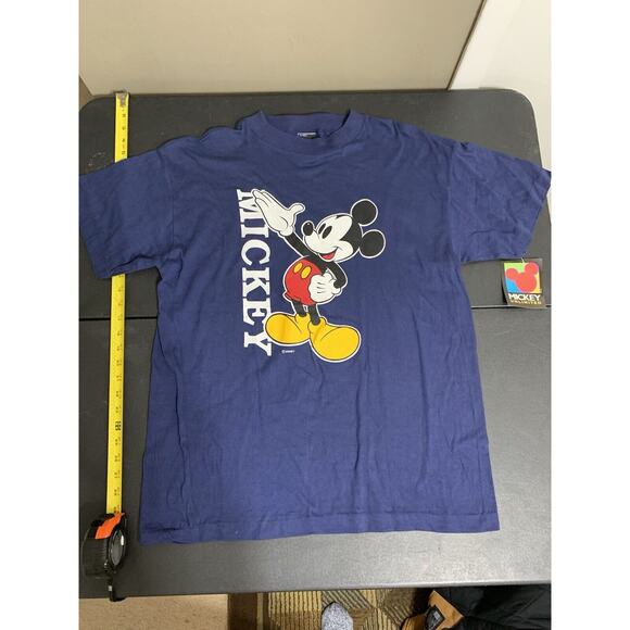 NWT Disney Mickey Mouse Unlimited Graphic T-Shirt Navy Blue Large 90s - Picture 2 of 11